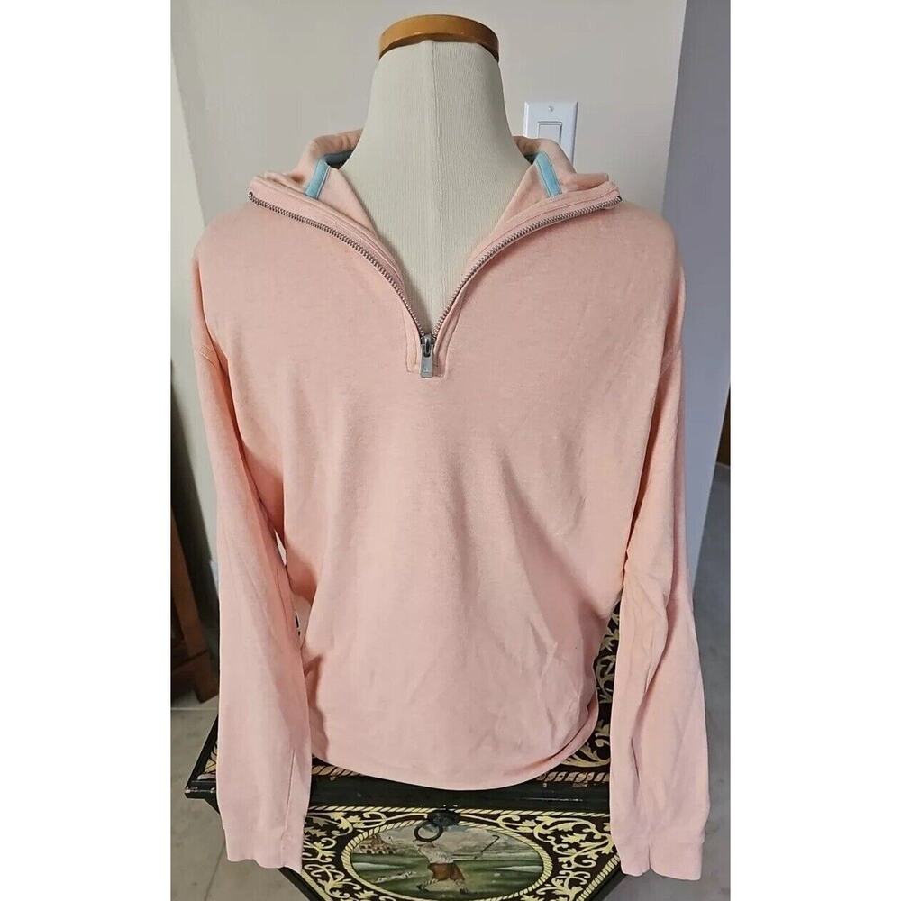 Peter Millar 100% Cotton Size M 1/4 Zip Pullover - Medalist On Sleeve